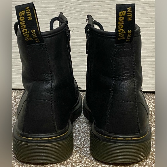 Doc Martens Air Wair 1460J Black Combat Boots Size Kids US 2 - Picture 6 of 7